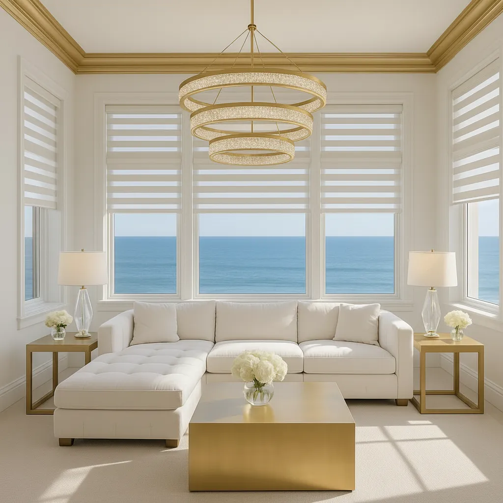 Custom window treatments installed in Tarzana